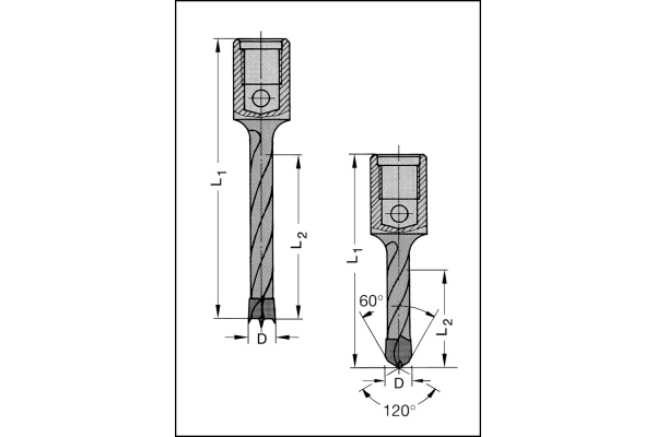 Dübellochbohrer HW Innengewinde M 10
