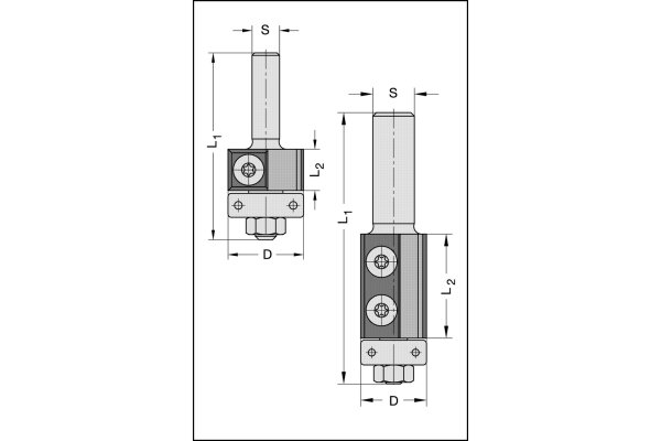 Wendeplatten-Bündigfräser Z2 HW