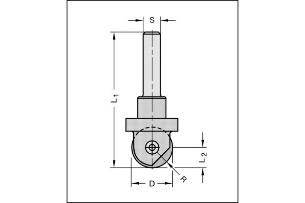 Wendeplatten-Hohlkehlfräser Z1 HW mit Rundmesser