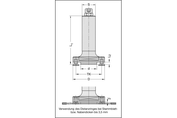 Fräsdorne Zylinderschaft