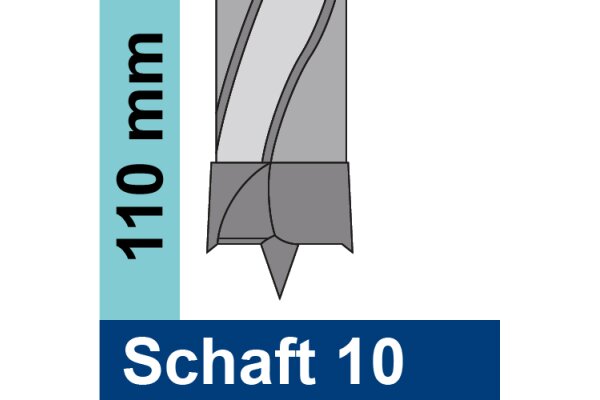 Gesamtlänge 110mm Schaft 10