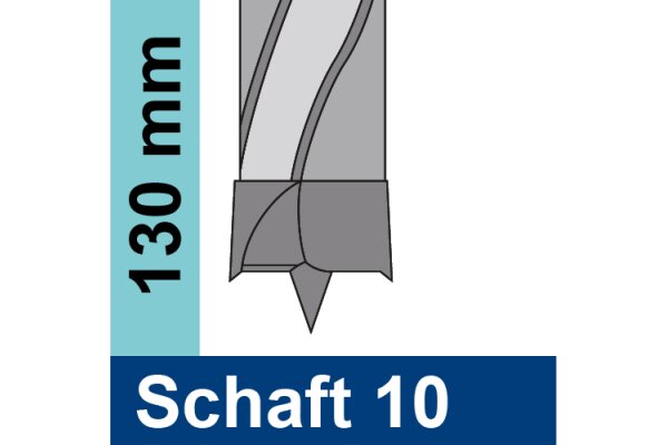 Gesamtlänge 130mm Schaft 10mm-EN