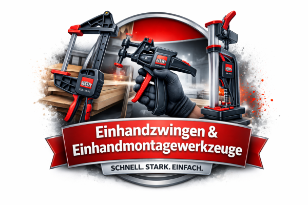 Einhandzwingen und -Montagewerkzeuge