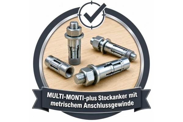 MULTI-MONTI-plus Stockanker mit metrischem Anschlussgewinde