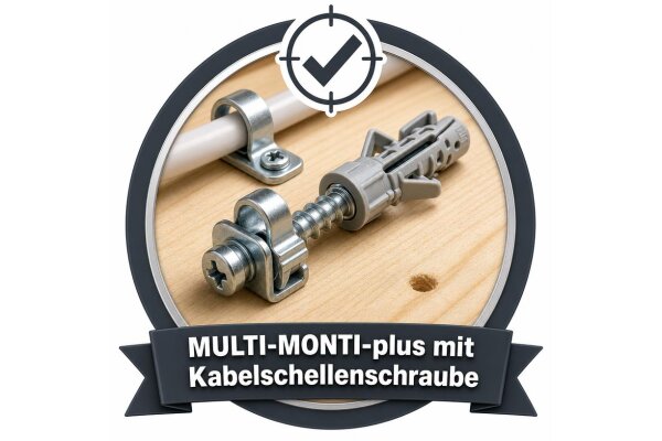 MULTI-MONTI-plus mit Kabelschellenschraube