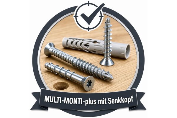 MULTI-MONTI-plus mit Senkkopf