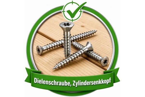 Dielenschraube, Zylindersenkkopf