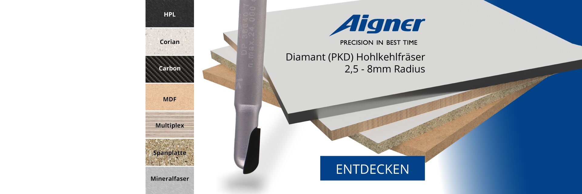 Aigner PKD-Hohlkehlfräser