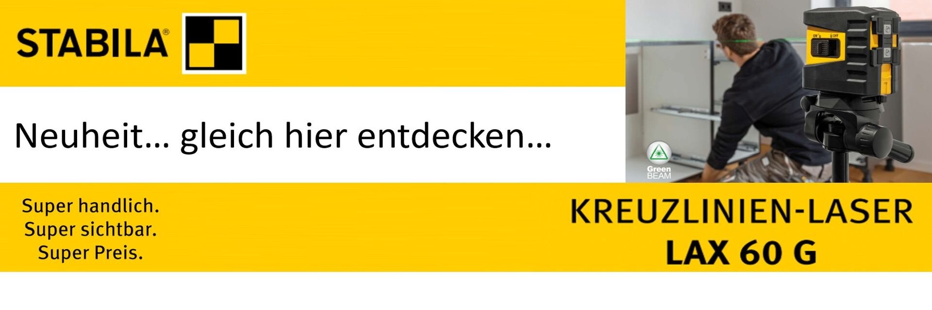 NEU: Stabila Kreuzlinienlaser LAX 60 G