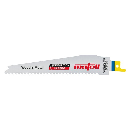 Mafell Reciprocating sawblade RSB-WM150 DC Wood + Metal Demolition Carbide 092625
