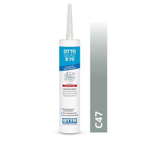 Otto Natural stone silicone grey-blue structure C47...