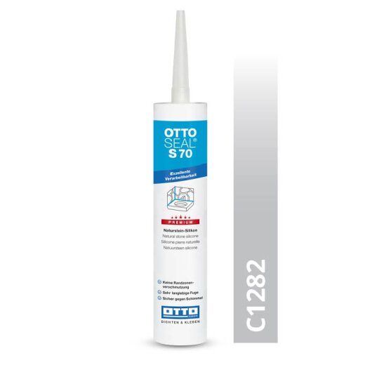 Otto Naturstein - Silikon matt manhattan C1282 matt "OTTOSEAL S70" Premium 300 ml Kartusche