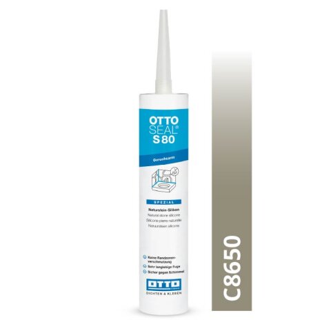 Otto Naturstein - Silikon matt gesandet sanitärgrau...