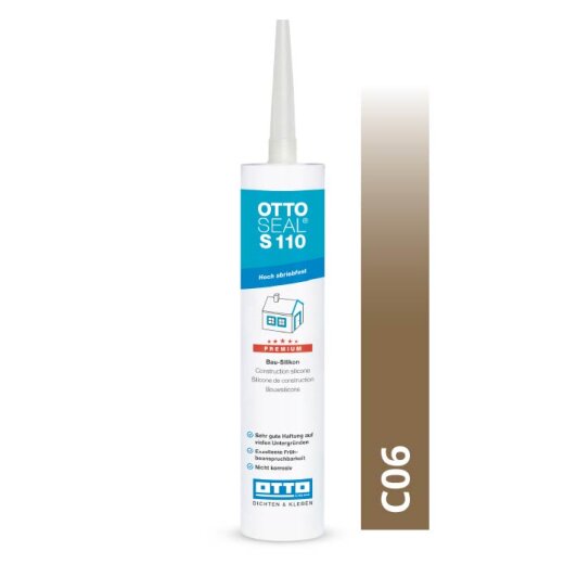 Otto construction silicone fair brown C06 matt "OTTOSEAL S110" premium 310 ml Cartridge