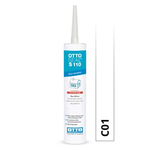 Otto Bau-Silikon weiß C01 matt "OTTOSEAL S110" Premium 310 ml Kartusche