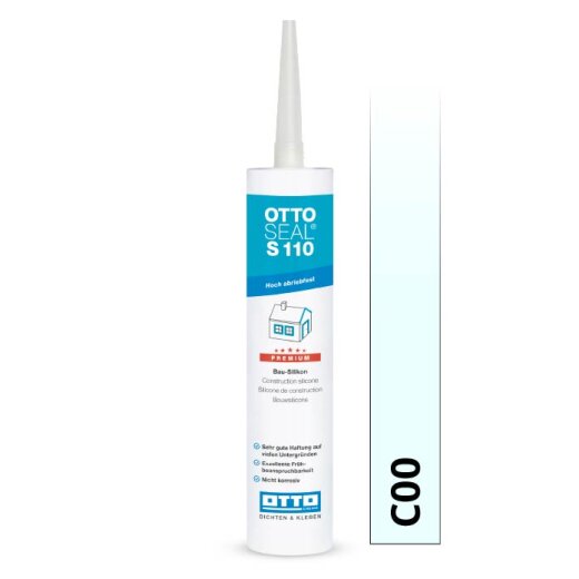 Otto construction silicone transparent C00 glossy "OTTOSEAL S110" premium 310 ml Cartridge