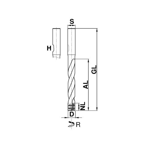 Aigner 15mm PM-Schloßkastenfräser "C177-R" 15x16/110/175mm S16 Z2