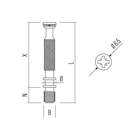 CAR 8x34mm Verbindungsbolzen "CarFix ECO" Stahl verzinkt M6 2500 Stück - TS0407.ZB-2500