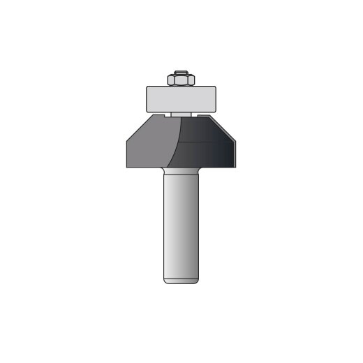 JSO 45° Chamfer cutter "24100" Z2 carbide 25x12/52mm ball bearing guide