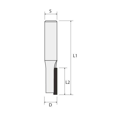 Makita 24mm Groove cutter Z1 carbide 24x20/52mm Shank 8mm