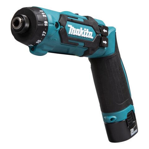 Makita DF012DSE Akku-Knickschrauber 7,2V, 2 Akkus + Ladegerät im Transportkoffer
