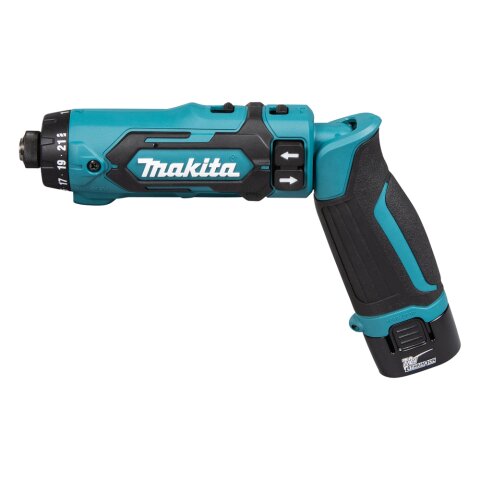 Makita DF012DSE Akku-Knickschrauber 7,2V, 2 Akkus +...