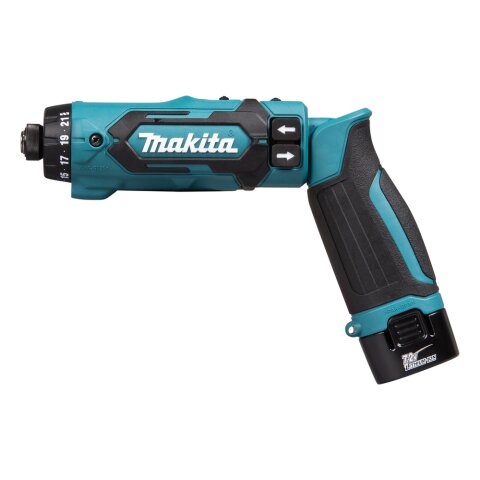 Makita DF012DSE Akku-Knickschrauber 7,2V, 2 Akkus + Ladegerät im Transportkoffer