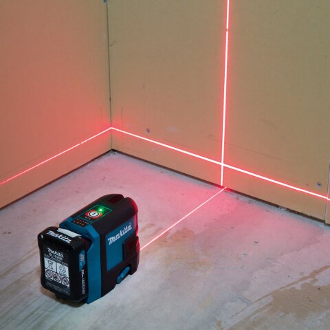 Makita SK105DZ Akku-Kreuz Linienlaser rot 12V max.  (ohne Akku, ohne Ladegerät)