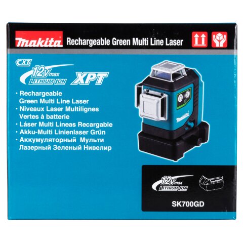 Makita SK700GD Akku-Multi Linienlaser Grün 12V max. (ohne Akku, ohne Ladegerät) in Transporttasche EN
