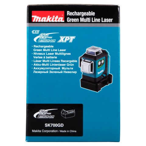 Makita SK700GD Akku-Multi Linienlaser Grün 12V max. (ohne Akku, ohne Ladegerät) in Transporttasche EN