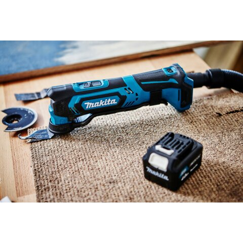 Makita TM30DSMJX5 Akku-Multifunktionswerkzeug 12V max. / 4,0 Ah, 2 Akkus, Ladegerät, MAKPAC + 41tlg. Zubehör-Set EN