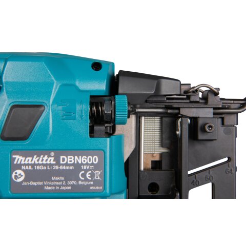 Makita DBN600Z Akku-Stauchkopfnagler 64 mm 18V (ohne Akku, ohne Ladegerät) EN