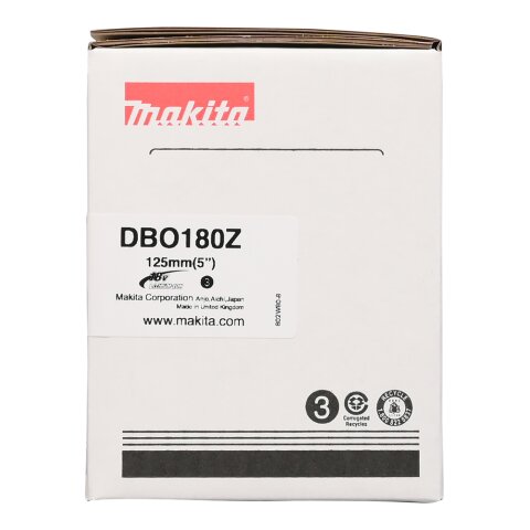Makita DBO180Z Akku-Exzenterschleifer 18V (ohne Akku, ohne Ladegerät) EN