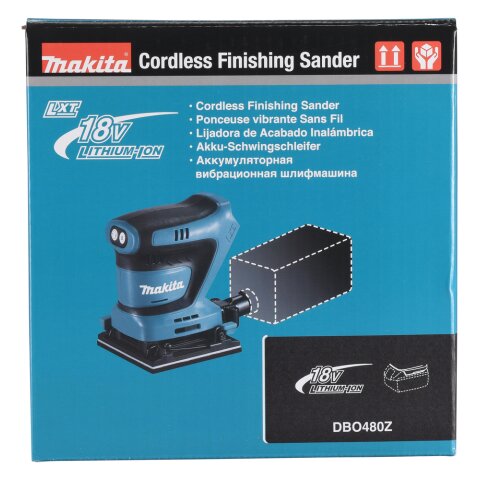 Makita DBO480Z  Akku-Schwingschleifer 18V (ohne Akku, ohne Ladegerät) EN
