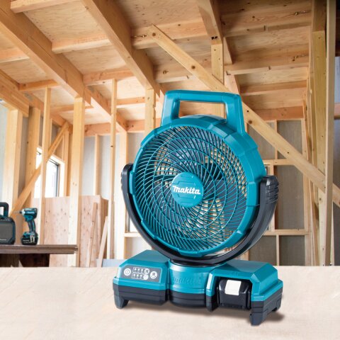 Makita DCF203Z Akku-Lüfter 18V / 230V (ohne Akku, ohne Ladegerät, ohne Netzteil)