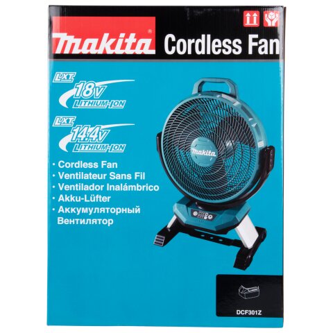 Makita DCF301Z Akku-Lüfter 18V / 230V (ohne Akku, ohne Ladegerät, ohne Netzteil)