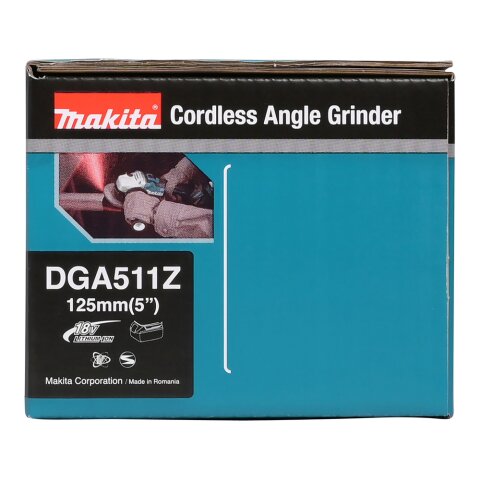 Makita DGA511Z Akku-Winkelschleifer 18V (ohne Akku, ohne Ladegerät)