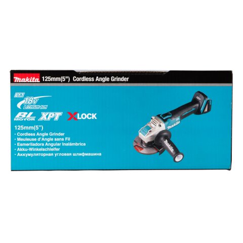 Makita DGA521ZX1 Akku-Winkelschleifer 18V mit Schiebeschalter (ohne Akku, ohne Ladegerät) EN