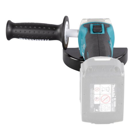 Makita DGA521ZX1 Akku-Winkelschleifer 18V mit Schiebeschalter (ohne Akku, ohne Ladegerät) EN