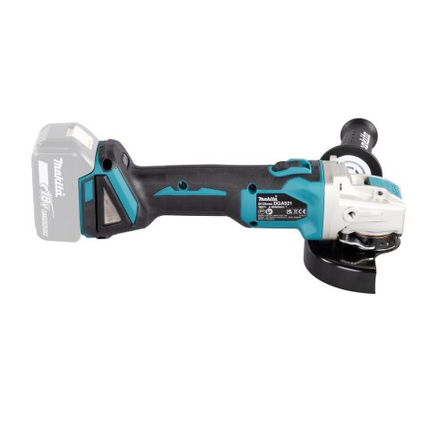 Makita DGA521ZX1 Akku-Winkelschleifer 18V mit Schiebeschalter (ohne Akku, ohne Ladegerät) EN