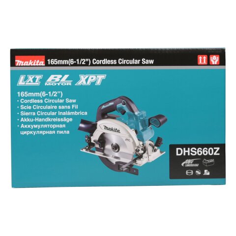 Makita DHS660Z Akku-Handkreissäge 57mm 18V (ohne Akku, ohne Ladegerät) EN