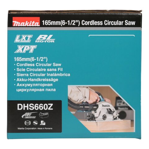 Makita DHS660Z Akku-Handkreissäge 57mm 18V (ohne Akku, ohne Ladegerät) EN