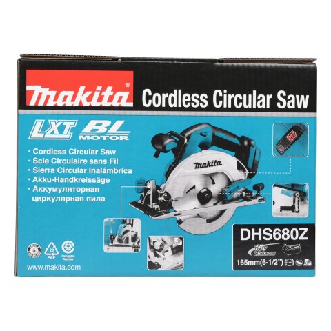 Makita DHS680Z Akku-Handkreissäge 57mm 18V (ohne Akku, ohne Ladegerät) EN