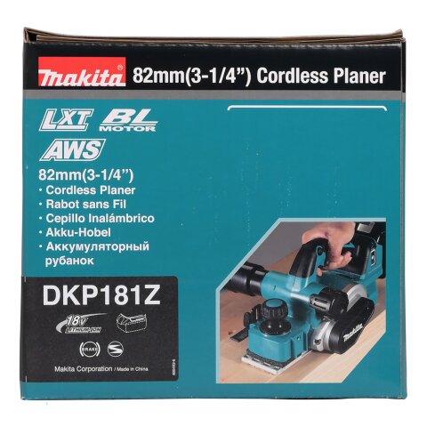 Makita DKP181Z Akku-Hobel 82 mm 18V (ohne Akku, ohne Ladegerät)