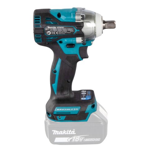 Makita DTW301Z Akku-Schlagschrauber 18V (ohne Akku, ohne Ladegerät), 1/2"-Außenvierkant mit Kugelrastung