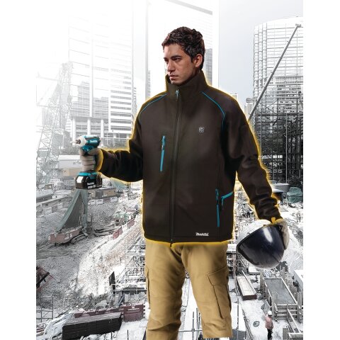 Makita DCJ205ZS Akku-Thermojacke Gr. S 12V max. - 18V (ohne Akku, ohne Ladegerät) EN