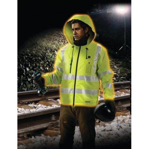 Makita DCJ206ZL Akku-Thermojacke Gr. L 12V max. - 18V (ohne Akku, ohne Ladegerät) EN
