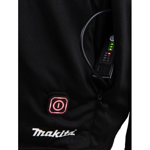 Makita DCX200CM Akku-Thermoshirt Gr. M 12V max. - 18V (ohne Akku, ohne Ladegerät) EN
