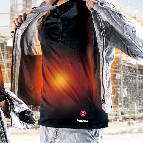 Makita DCX201CXL Akku-Thermoshirt Gr. XL 12V max. - 18V (ohne Akku, ohne Ladegerät) EN