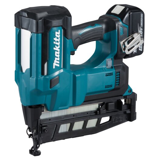 Makita DBN600RTJ Akku-Stauchkopfnagler 64 mm 18V / 5,0 Ah, 2 Akkus + Ladegerät im MAKPAC